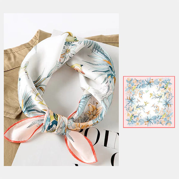 Silk Bouquet Gift Scarf - 100% Mulberry Silk - Elegant and Luxurious - Mother's Day Special