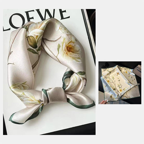 Silk Bouquet Gift Scarf - 100% Mulberry Silk - Elegant and Luxurious - Mother's Day Special