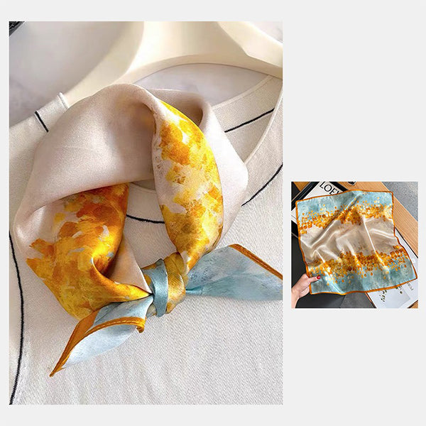 Silk Bouquet Gift Scarf - 100% Mulberry Silk - Elegant and Luxurious - Mother's Day Special