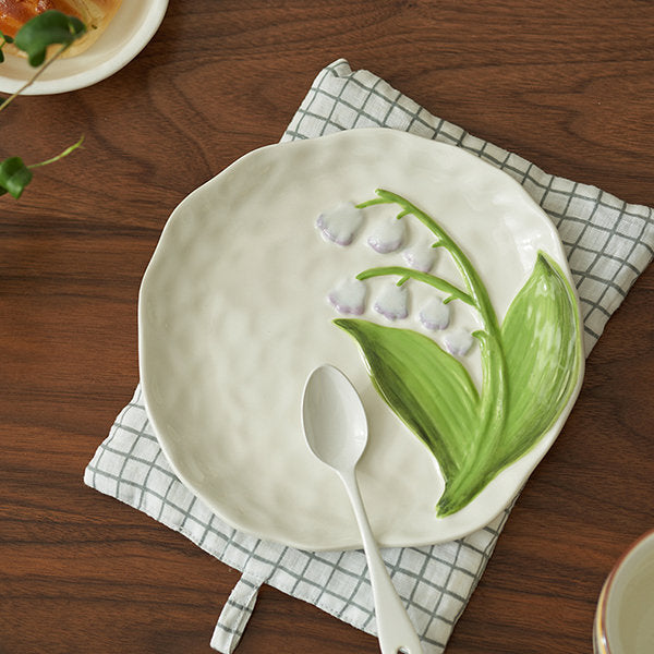 Ceramic Lily of the Valley Plate