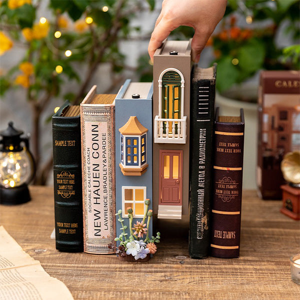 Wooden Bookend with LED Light