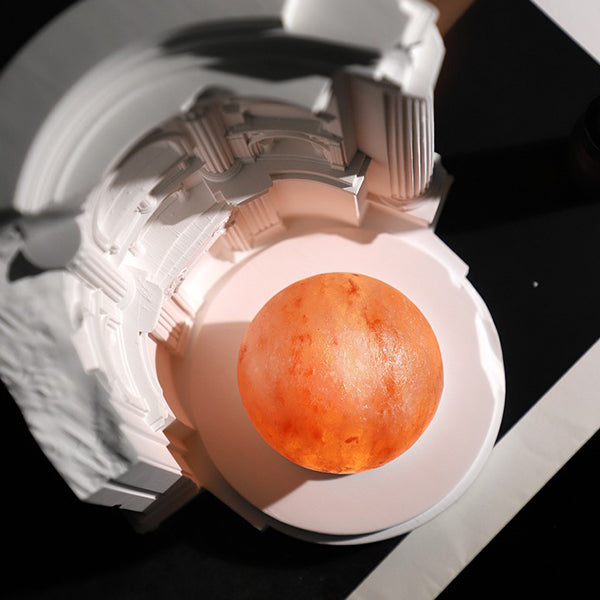 Parthenon Aroma Lamp - Ancient Greek Style Diffuser - Himalayan Salt Light - Plaster Sculpture Design - USB Rechargeable Night Light