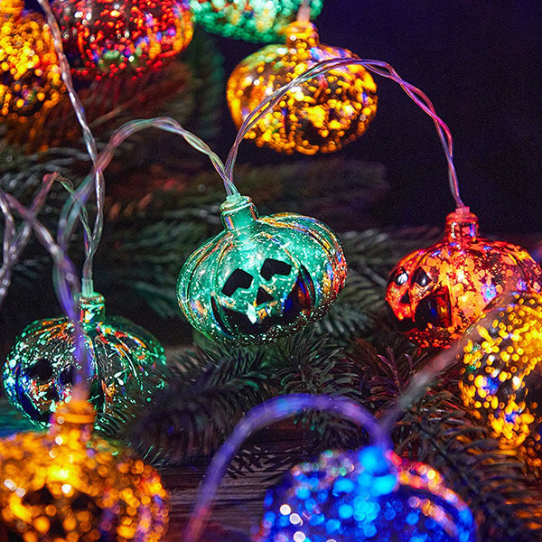 Pumpkin String Lights - Halloween and Party Décor - Set The Spooky Tone - Warm Light