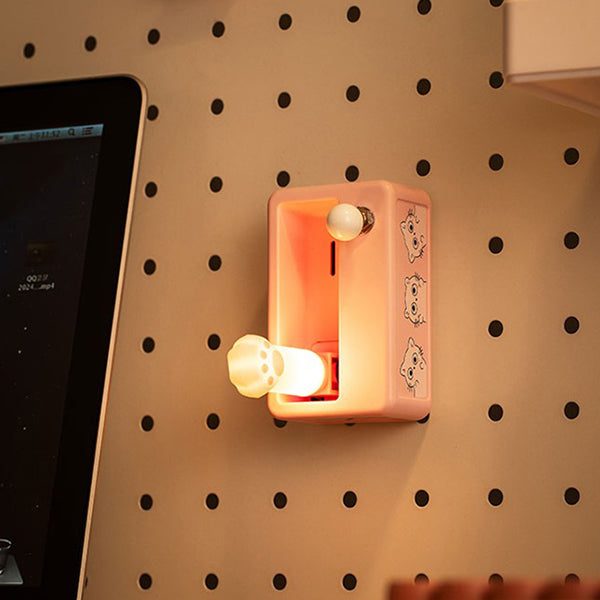 Cat Paw Stress Relief Night Light - Pop-Up Paw Design - USB Rechargeable - Soft Glow Mood Lamp - Cute Bedside Light