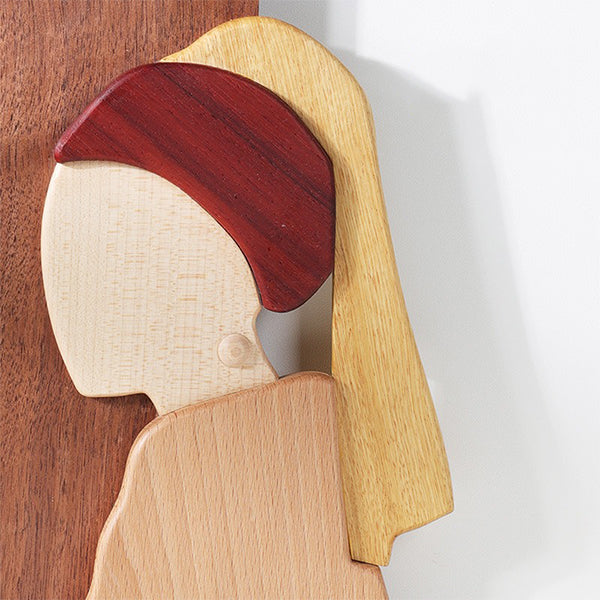 Wooden Art Decor - Handcrafted Solid Wood - Vintage Style - Iconic Masterpieces - Home & Office Display