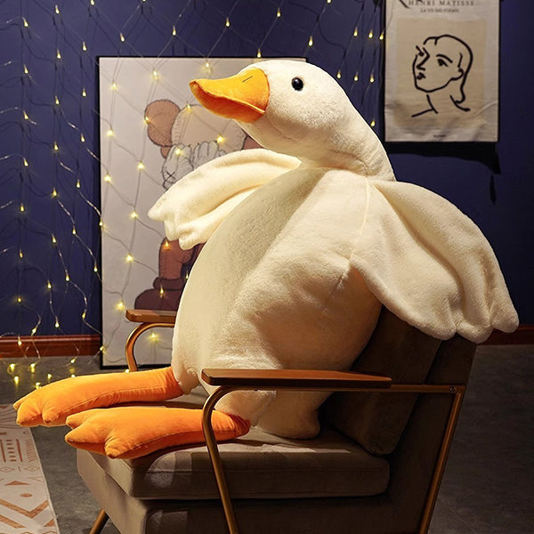Big Goose Plush Pillow - Soft Cuddly Material - Perfect for Sleeping - Available in Two Sizes