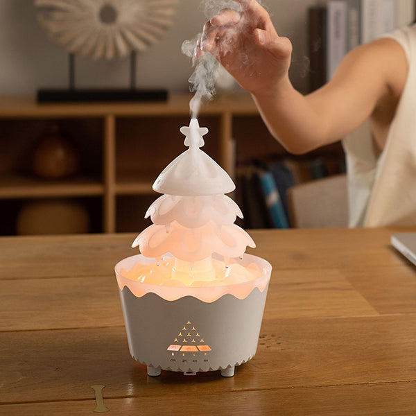 Christmas Tree Humidifier - Aromatherapy Compatible - Raindrop - LED Lights - Remote Control