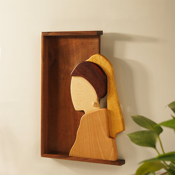 Wooden Art Decor - Handcrafted Solid Wood - Vintage Style - Iconic Masterpieces - Home & Office Display