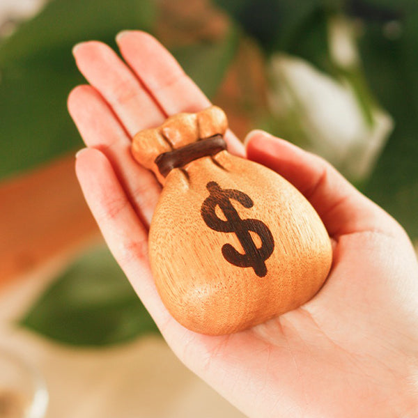 Wooden Lucky Bag Bottle Opener - Fridge Magnet - Cute Home Decor - Multi-Purpose - Unique Gift Idea