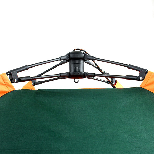 Outdoor Pet Tent - Waterproof Polyester Fabric - One-Pull Quick Setup - Spacious Design with Ground Mat - Orange and Green