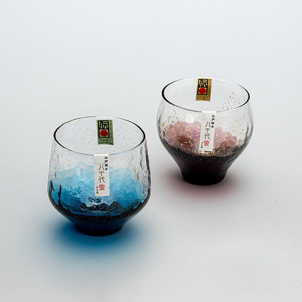 Starry Sky Glass Wine Cups - Japanese Imported - Glass - Pink and Blue - Elegant Gift Idea