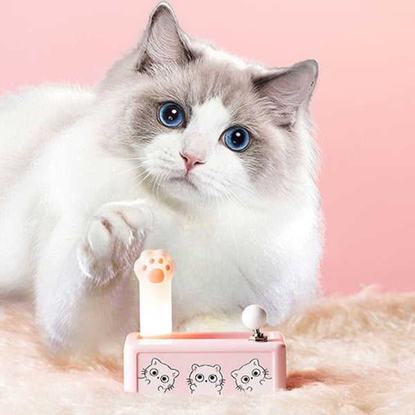 Cat Paw Stress Relief Night Light - Pop-Up Paw Design - USB Rechargeable - Soft Glow Mood Lamp - Cute Bedside Light