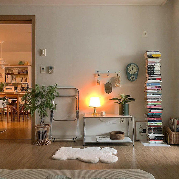 Cute Bear Shaped Rug - Fluffy Faux Rabbit Fur - Soft & Cozy - White Plush Carpet - Bedroom & Home Decor - Two Sizes Available