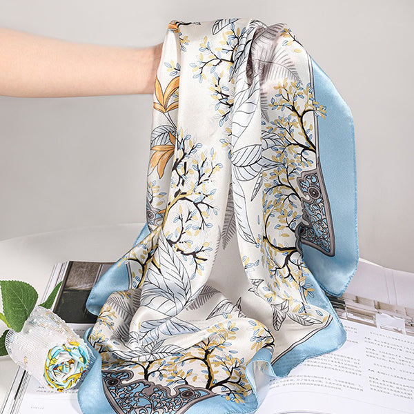 Silk Bouquet Gift Scarf - 100% Mulberry Silk - Elegant and Luxurious - Mother's Day Special