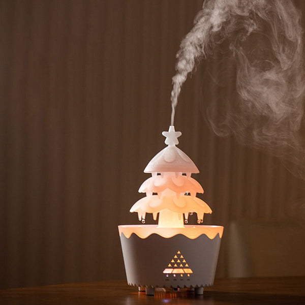 Christmas Tree Humidifier - Aromatherapy Compatible - Raindrop - LED Lights - Remote Control
