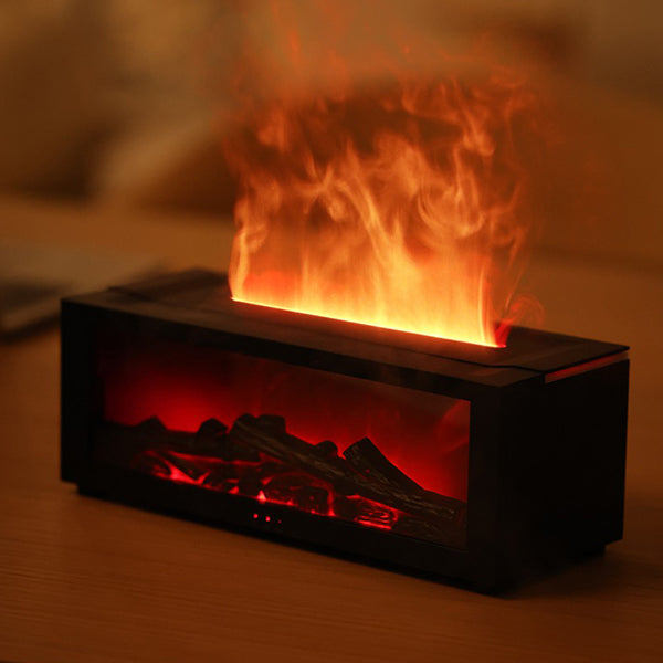Flame Fireplace Humidifier - Essential Oil Diffuser - Remote Control - Cozy Atmosphere