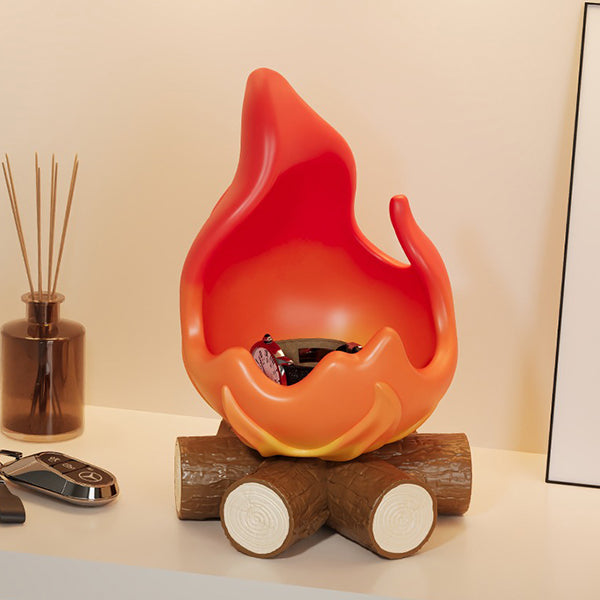 Campfire Storage Organizer - Resin Decorative Tray - Entryway Essentials Holder - Housewarming Gift - Unique Home Decor