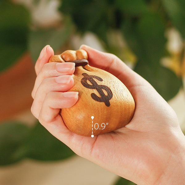 Wooden Lucky Bag Bottle Opener - Fridge Magnet - Cute Home Decor - Multi-Purpose - Unique Gift Idea