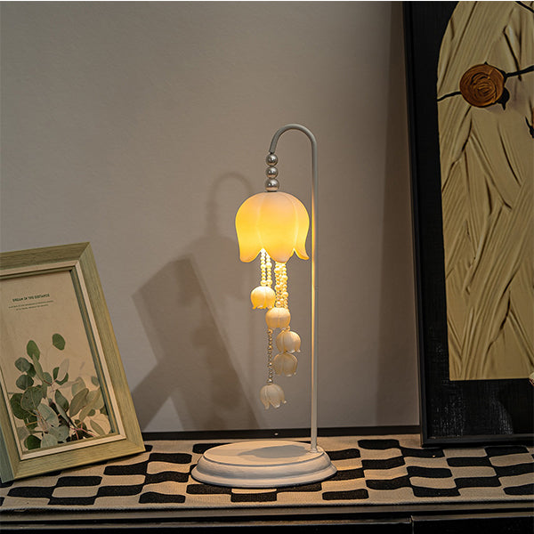 Lily of the Valley Wind Chime Lamp - Rechargeable Touch Light - 3-Level Dimming - Soft Night Glow