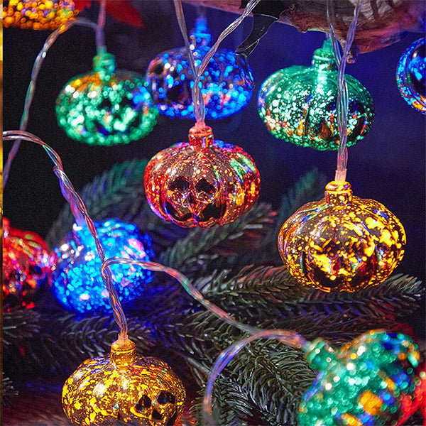 Pumpkin String Lights - Halloween and Party Décor - Set The Spooky Tone - Warm Light
