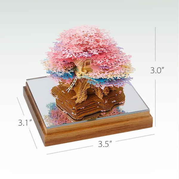 3D Treehouse Note Paper Sculpture - Hand-Torn Paper - Decorative Study and Office Piece - Perfect Gift