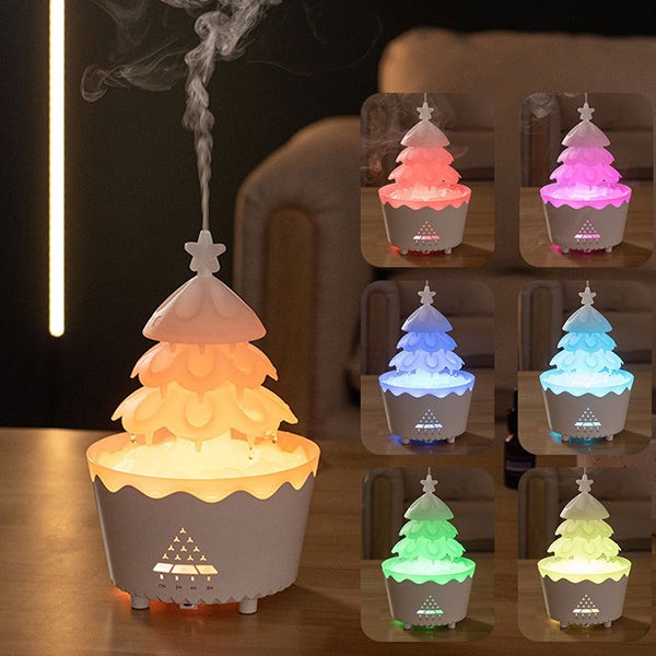 Christmas Tree Humidifier - Aromatherapy Compatible - Raindrop - LED Lights - Remote Control