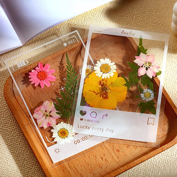 DIY Dried Flower Bookmark Set - Transparent Design - Nature-inspired