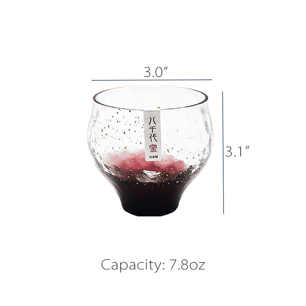 Starry Sky Glass Wine Cups - Japanese Imported - Glass - Pink and Blue - Elegant Gift Idea