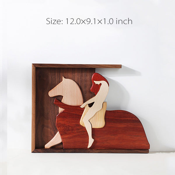Wooden Art Decor - Handcrafted Solid Wood - Vintage Style - Iconic Masterpieces - Home & Office Display