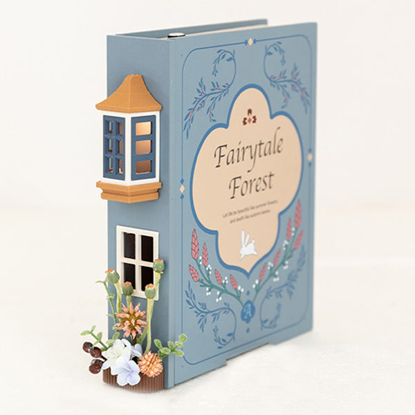 Wooden Bookend with LED Light - Hollow Window & Door Design - Rechargeable - Warm & White Light - Unique Home Decor