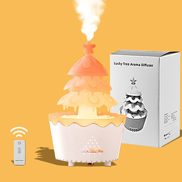 Christmas Tree Humidifier - Aromatherapy Compatible - Raindrop - LED Lights - Remote Control
