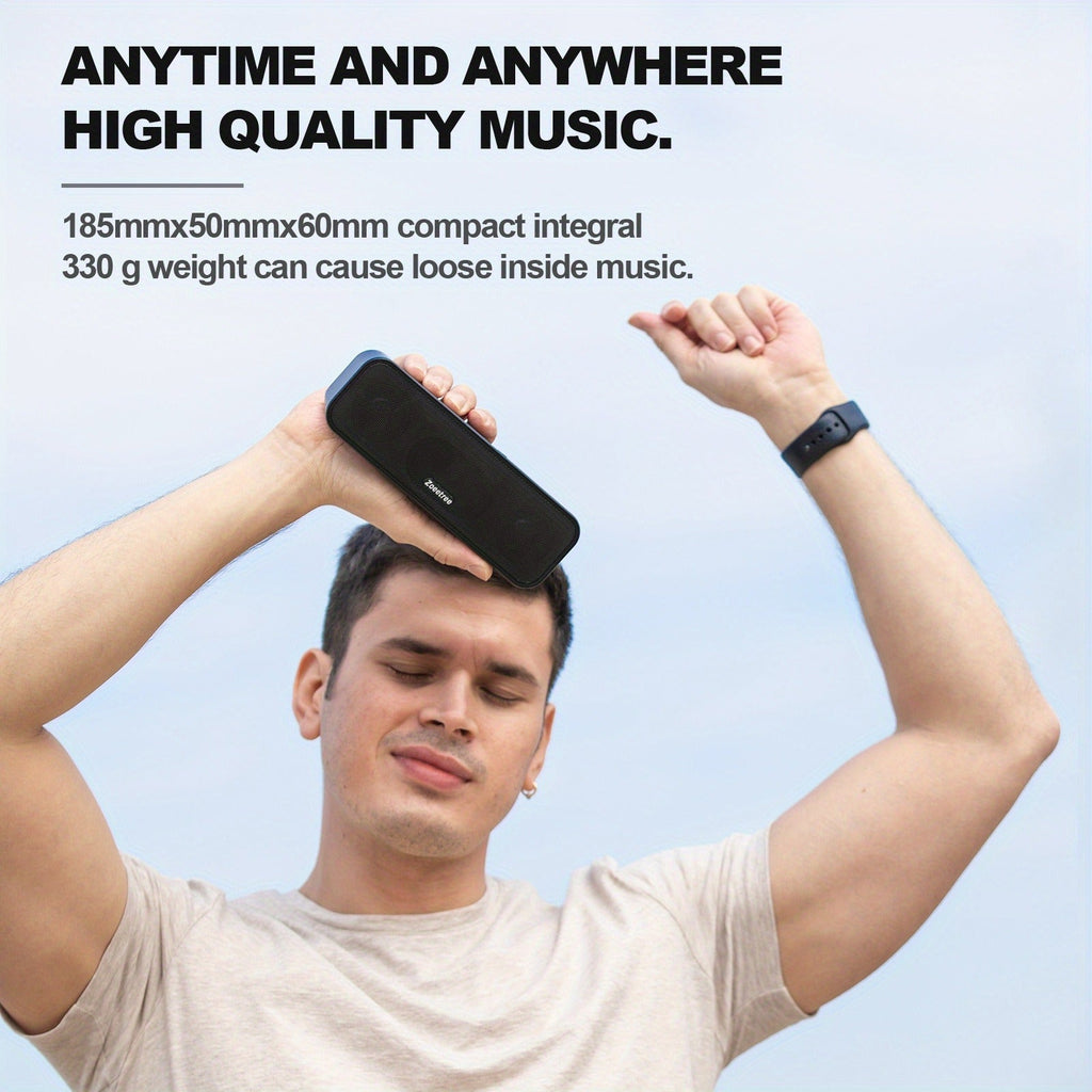 Wireless Bluetooth Speaker - 12W Stereo Sound - Portable Design - Black - Orange - Blue